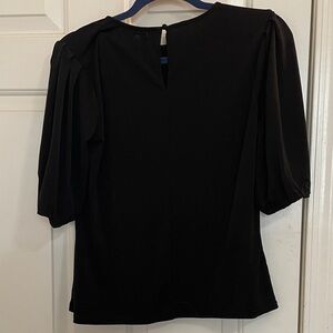 Nordstrom Black Puff Sleeve Blouse